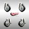 Service Caster 4 Inch 316SS Black Polyurethane Wheel Swivel Bolt Hole Caster Brakes SCC, 2PK SCC-SS316BH20S414-PPUB-BLK-2-TLB-2 - alternate 4